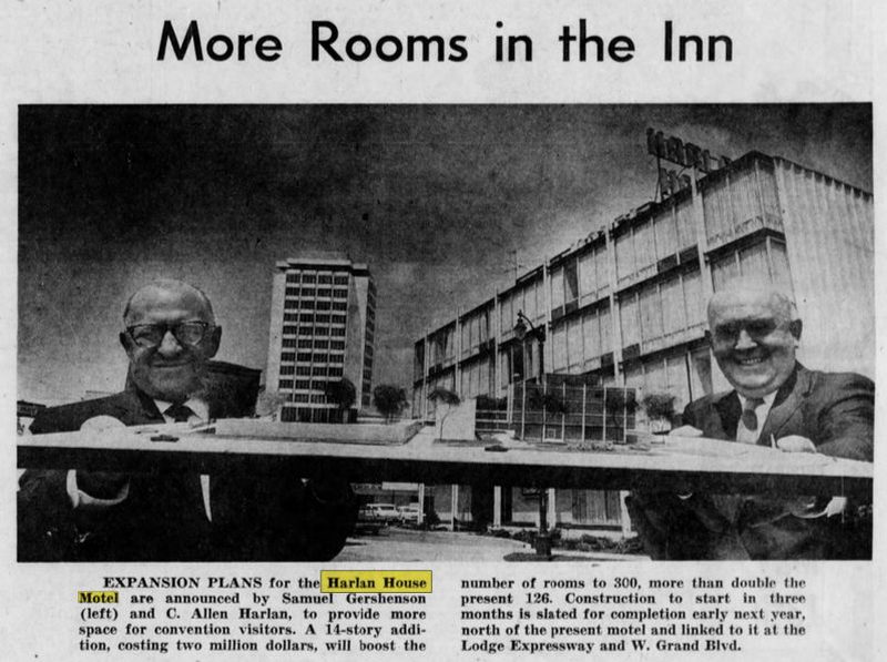Harlan House Motel - May 1961 Article On 14 Story Addition (newer photo)